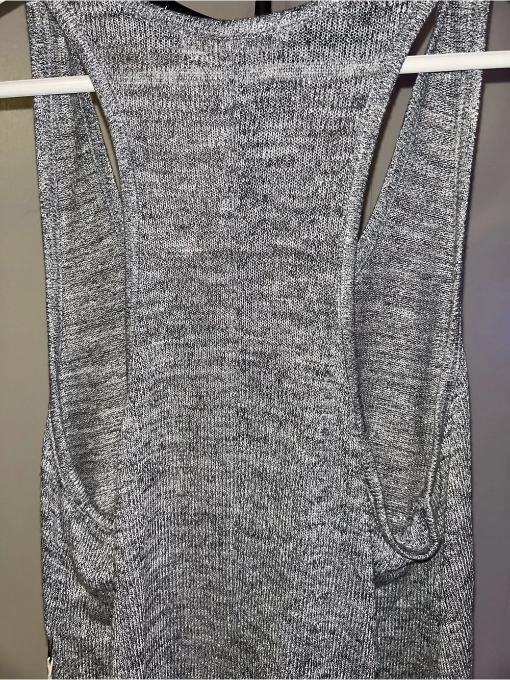 Gray glitter skull Racerback Tank - Picture 5 of 5